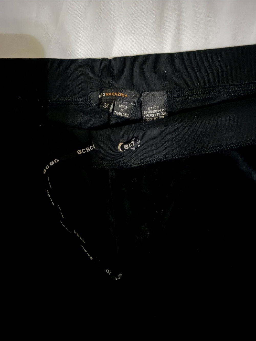 BCBGMaxAzria Black Velvet pants SIZE 3x